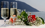 bicchieri e rose