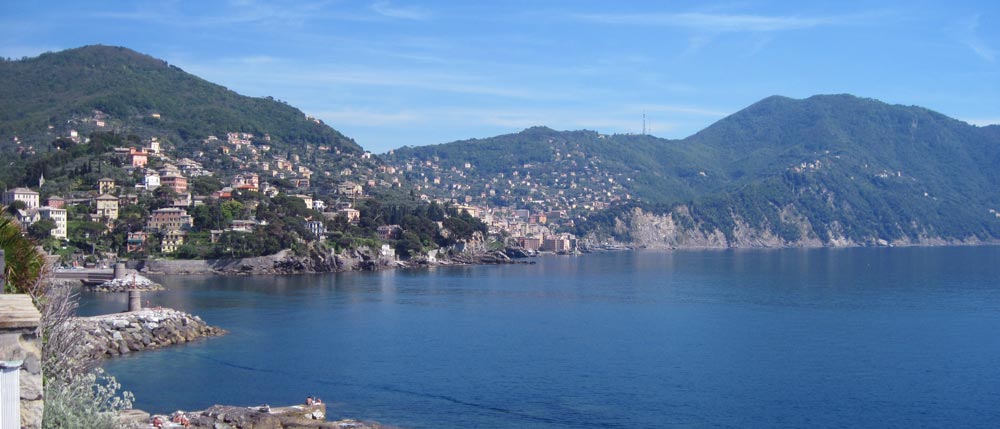 Spiaggia di Recco vista dall'hotel