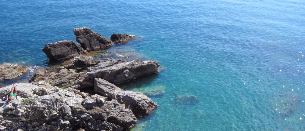 Spiaggia "BAGNI MARISA" a Mulinetti, frazione di Recco (Genova)